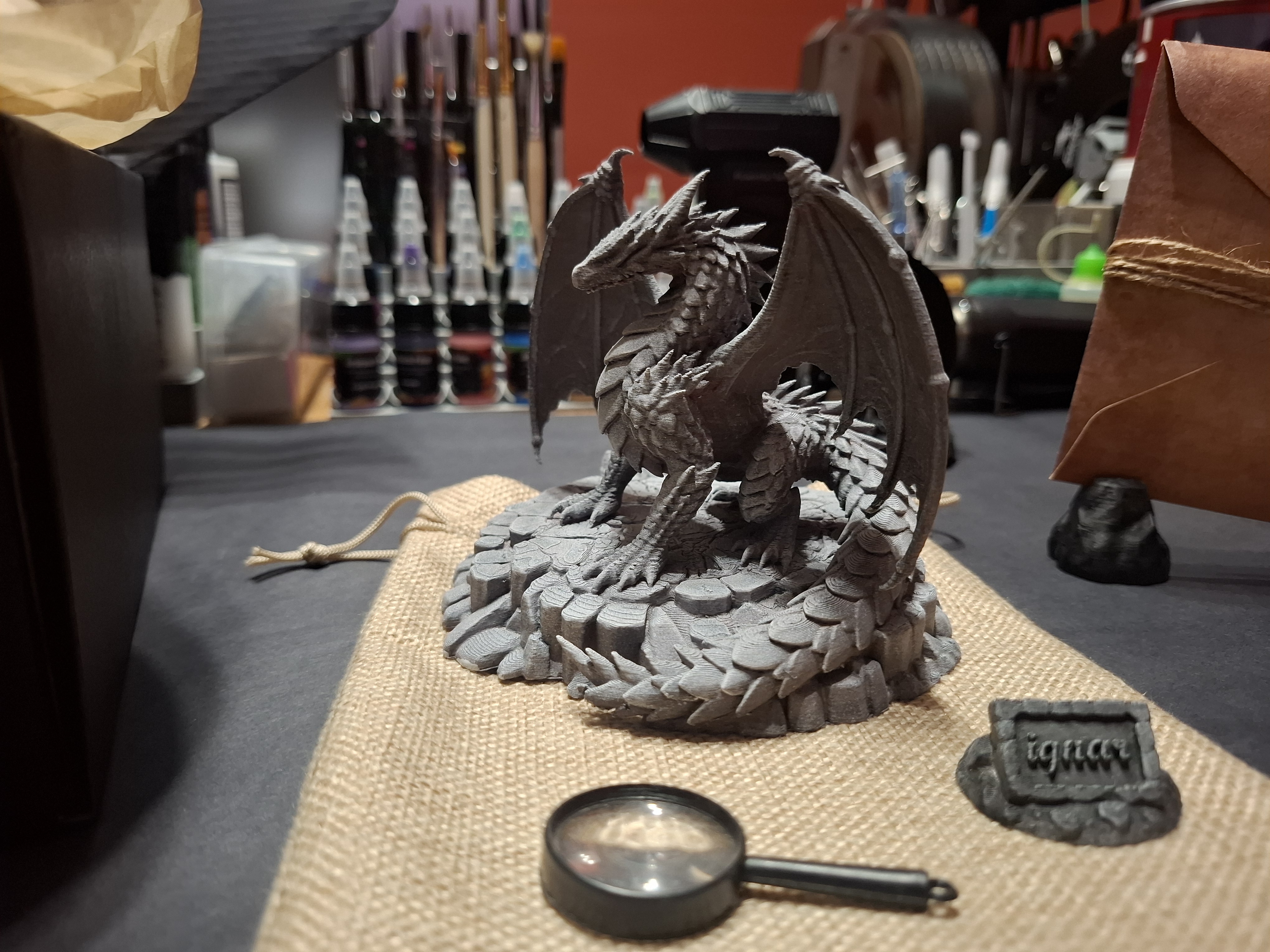 Dragón fantasía 8cm para pintar