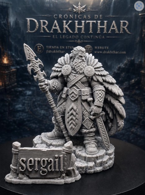 Sergail — Fantasy warrior miniature